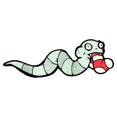 cartoon snake eating sock N3