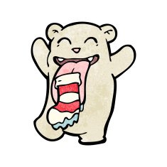 cartoon teddy bear with sock N5