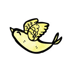 cartoon little bird N25