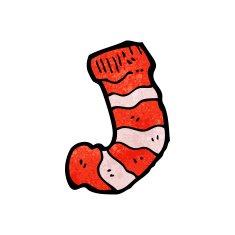 cartoon striped sock N4