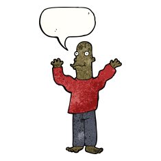 cartoon excited man N111