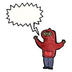 teen in hooded sweatshirt cartoon