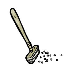 cartoon sweeping brush N2