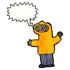 cartoon boy wearing hooded top