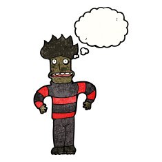 Cartoon Anxious Man N18