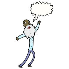 cartoon old man singing N2