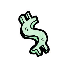 Cartoon Dollar Sign N12