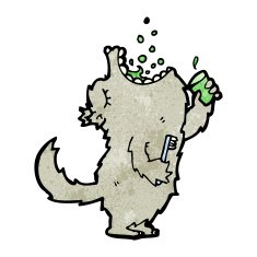 cartoon big bad wolf N6