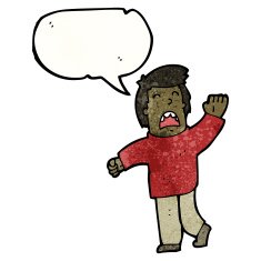 cartoon waving man N74
