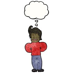 Cartoon Man Thinking N10