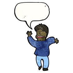 cartoon stressed out man gesturing wildly N2