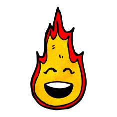 flame cartoon character N8