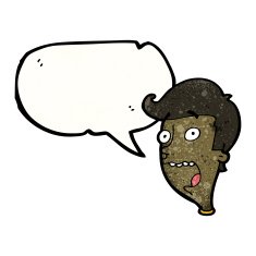 cartoon man's face with shocked expression N2