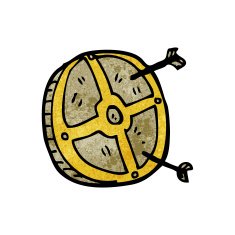 cartoon medieval shield N12