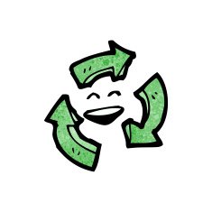 cartoon recycling symbol N10