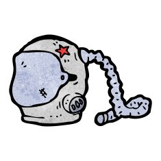 cartoon astronaut helmet N48