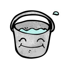 cartoon smiling bucket N2