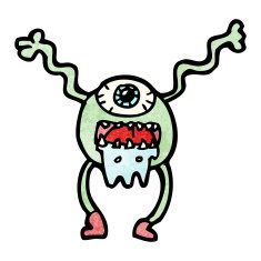 scary alien cartoon N4