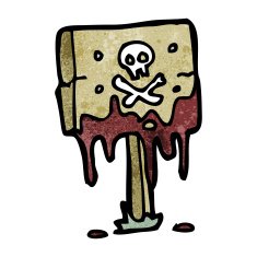 cartoon warning sign N2