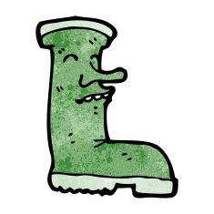wellington boot cartoon character N4