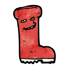 wellington boot cartoon character N6