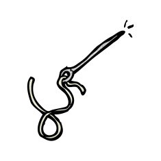 sewing needle cartoon N5