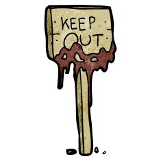 keep out sign N2