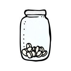 cartoon jar of pills N26