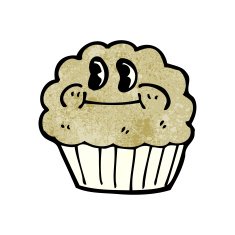cartoon cupcake N156