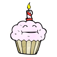 cartoon cupcake N158