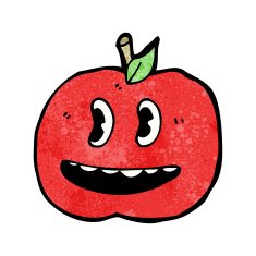 happy apple cartoon N10