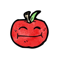 happy apple cartoon N11