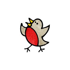 cartoon robin symbol N5
