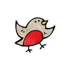cartoon robin symbol N6