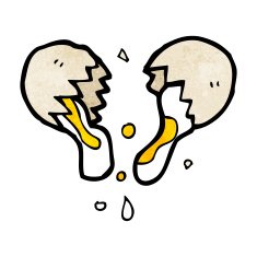 cartoon cracked egg N3