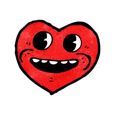 funny heart cartoon character N10