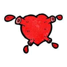 cartoon blood pumping heart N2
