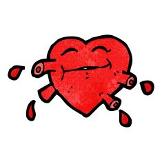 funny heart cartoon character N11