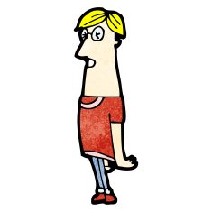 cartoon geeky man N2