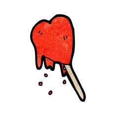 melting heart ice lolly cartoon N4