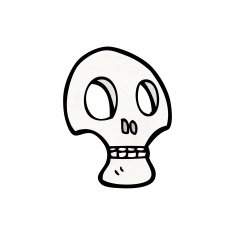 spooky skull symbol cartoon N11