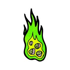 cartoon glowing flame N5