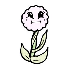 friendly flower cartoon character N6