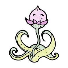 friendly flower cartoon character N9