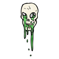 spooky skull symbol cartoon N13