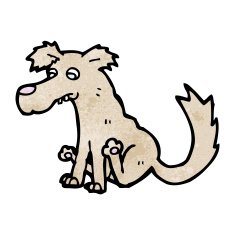 scratching dog cartoon N2
