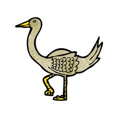 Cartoon Ostrich N14