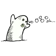cartoon ghost doodle N2