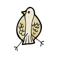 Cartoon Bird N453