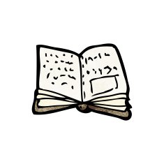 Cartoon Open Book N13